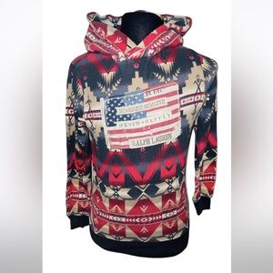 NWT RALPH LAUREN DENIM & SUPPLY SOUTHWESTERN AZTEC HOODIE SZ S DISCONTINUED